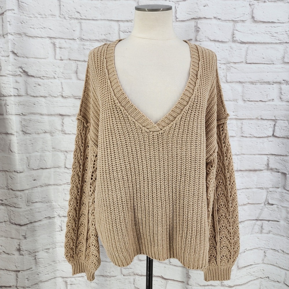 Pol Chunky Knit Sweater Boho Cottage Oversized Coastal Rustic Forest Fairy Small